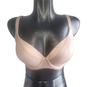 Victoria Secret Beige Underwire Pushup Bra Sz.34DDD